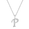 Diamond Initial Necklace in Sterling Silver Necklaces Bevilles P 