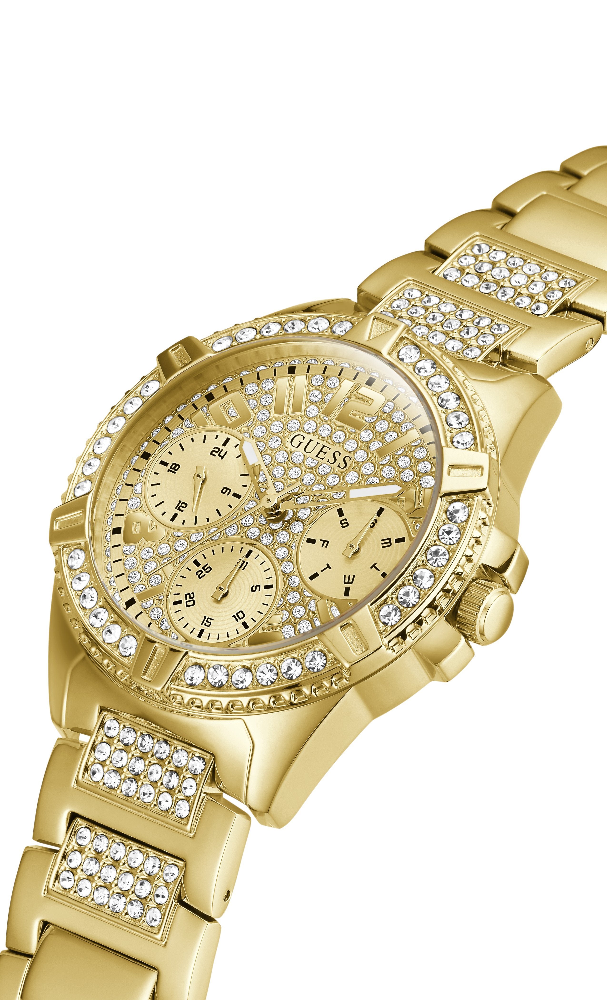 Guess Lady Frontier Crystal Gold Watch W1156L2