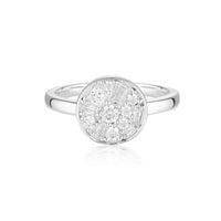 Georgini - Mosaic Disc Sterling Silver Cubic Zirconia Ring Bevilles Jewellers 10 