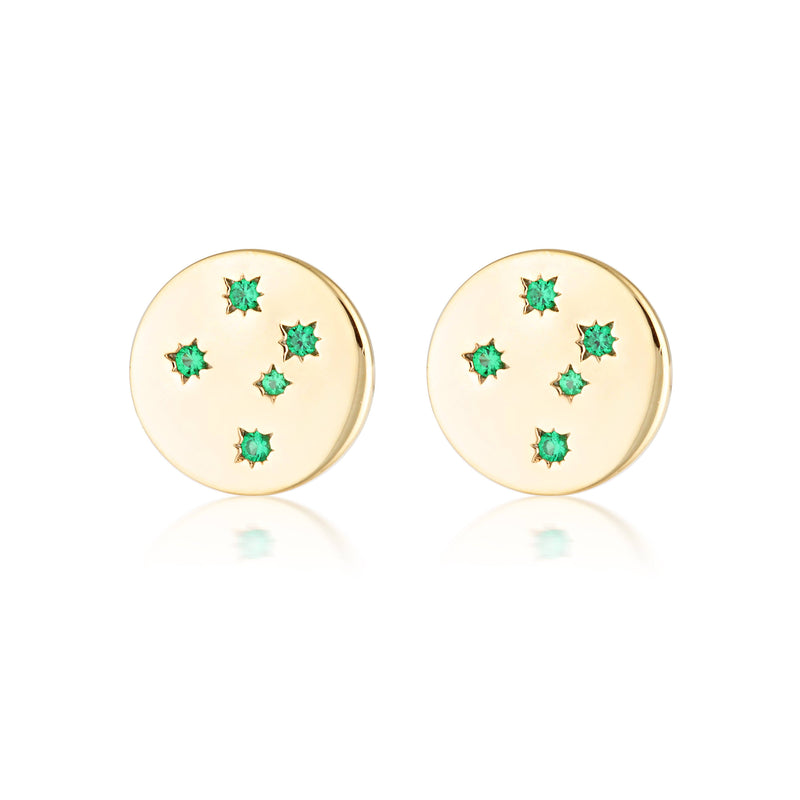 GEORGINI COMMONWEALTH COLLECTION SOUTHERN CROSS EARRINGS GOLD Bevilles Jewellers 