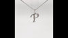 Diamond Initial Necklace in Sterling Silver