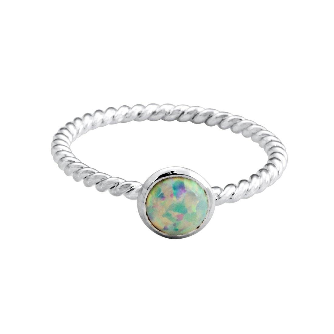 Synthetic opal ring shop