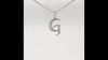 Diamond Initial Necklace in Sterling Silver