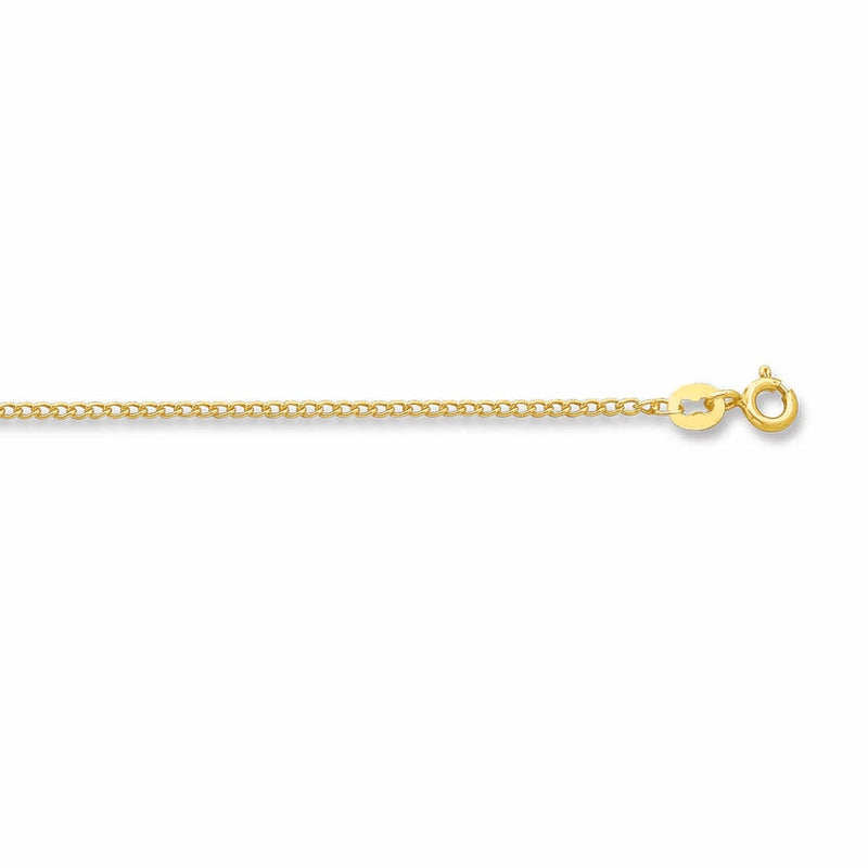 9ct Yellow Gold 70cm Long Curb Chain Necklace