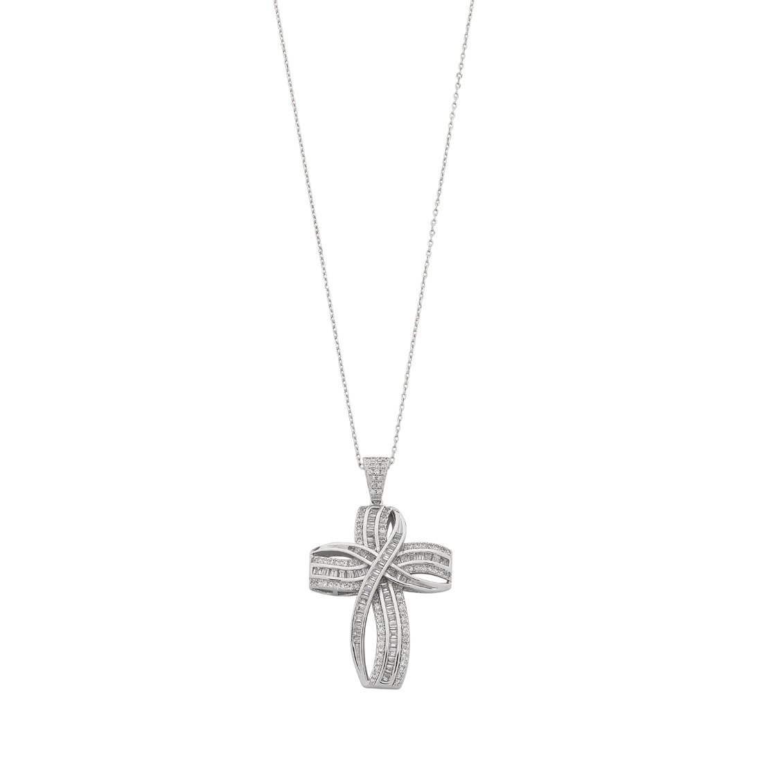Large cubic zirconia cross pendant hotsell